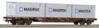 66625 Roco 4-axle Flat car with 2 Containers Maersk